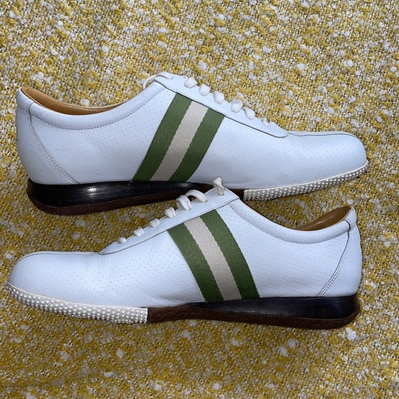 BALLY Classic White Green Sneakers - Picture 11 of 12